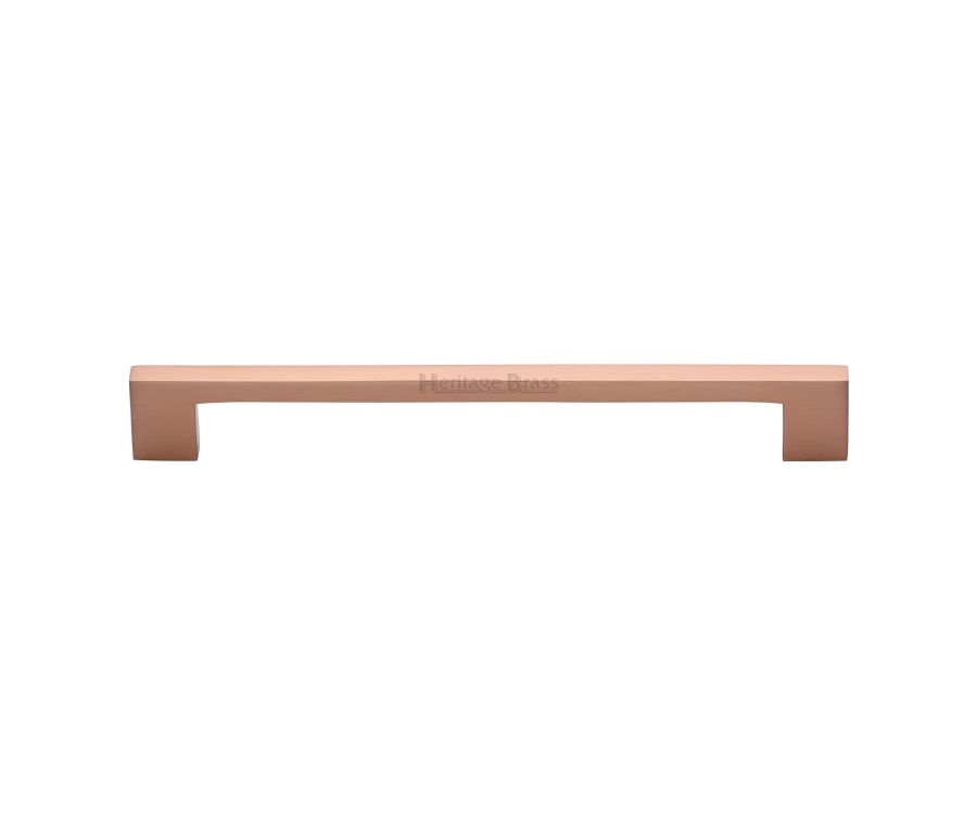 Heritage Brass Satin Rose Gold Metro Cabinet Pull Handle 203mm