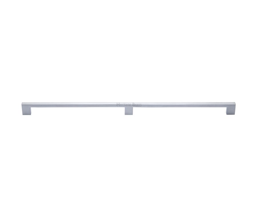 Heritage Brass Satin Chrome Metro Cabinet Pull Handle 480mm