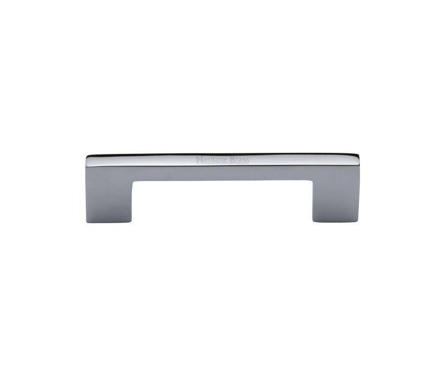 Heritage Brass Polished Chrome Metro Cabinet Pull Handle 96mm
