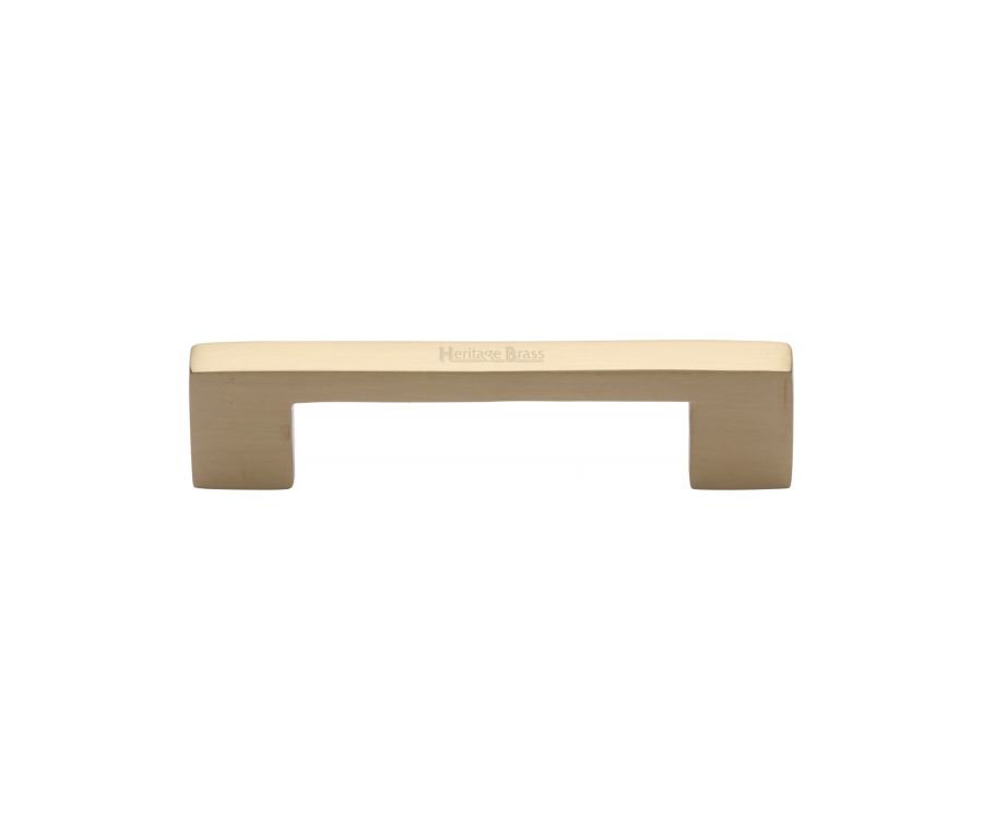 Heritage Brass Satin Brass Metro Cabinet Pull Handle 96mm