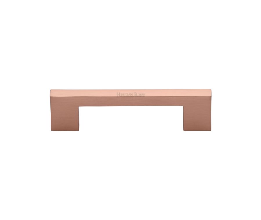 Heritage Brass Satin Rose Gold Metro Cabinet Pull Handle 96mm