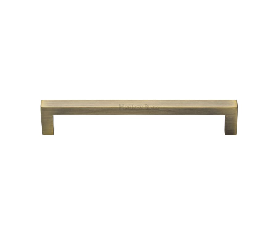 Heritage Brass Antique Brass Square Metro Cabinet Pull Handle 160mm