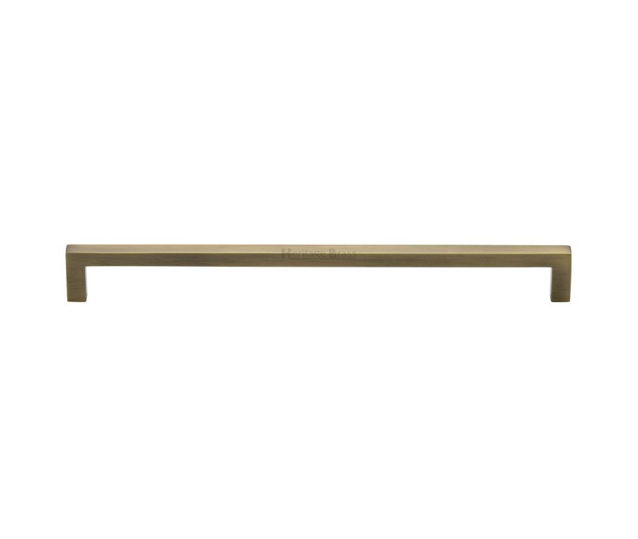 Heritage Brass Antique Brass Square Metro Cabinet Pull Handle 256mm