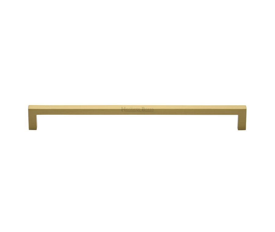 Heritage Brass Satin Brass Square Metro Cabinet Pull Handle 256mm