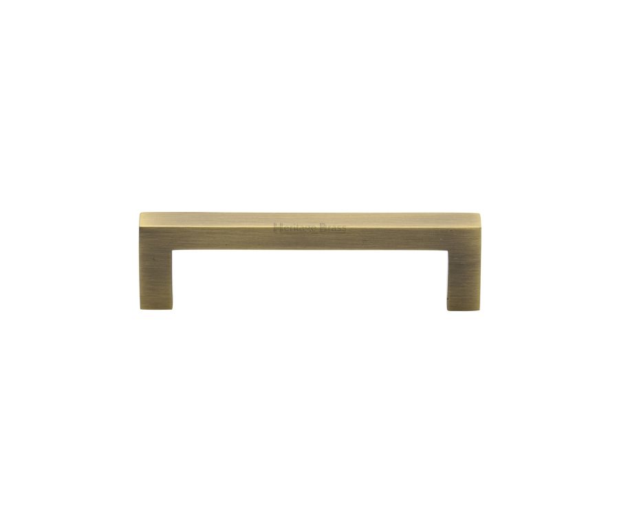Heritage Brass Antique Brass Square Metro Cabinet Pull Handle 96mm
