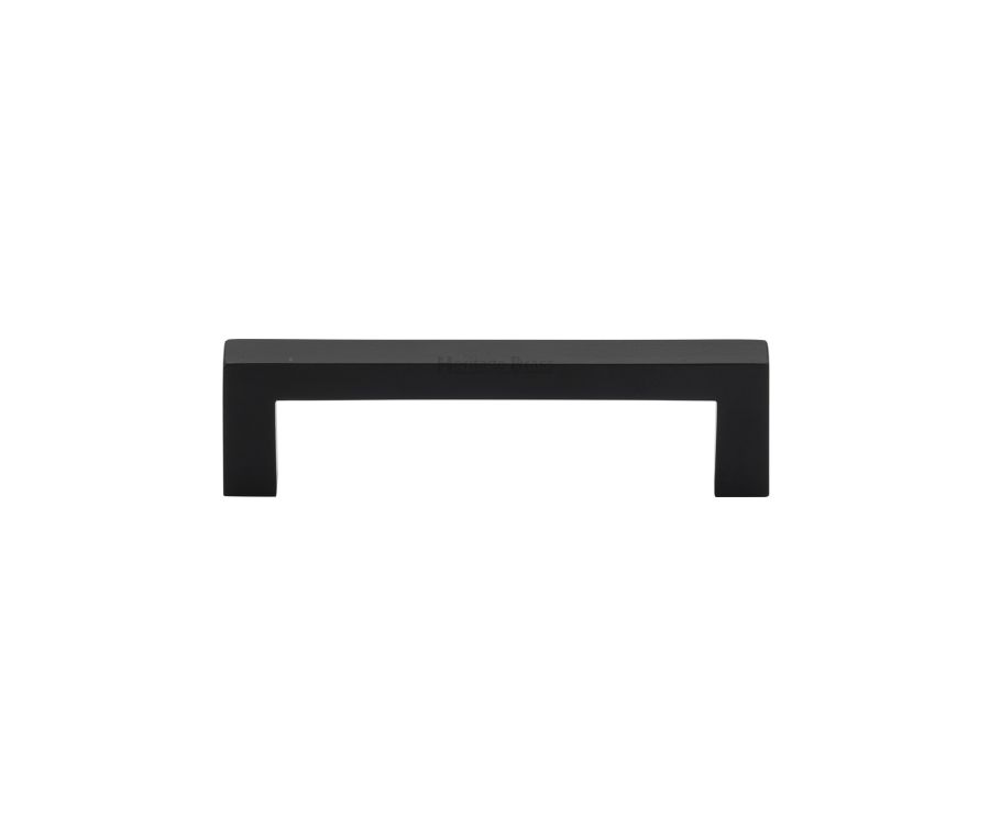 Heritage Brass Matt Black Square Metro Cabinet Pull Handle 96mm