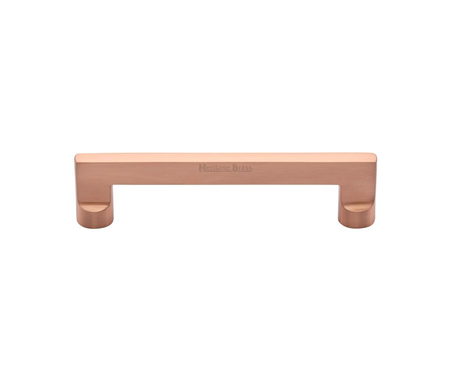 Heritage Brass Satin Rose Gold Apollo Cabinet Pull Handle 128mm