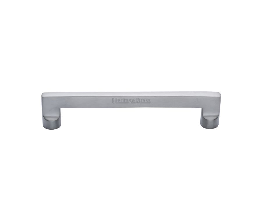 Heritage Brass Satin Chrome Apollo Cabinet Pull Handle 160mm