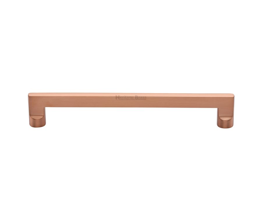 Heritage Brass Satin Rose Gold Apollo Cabinet Pull Handle 203mm