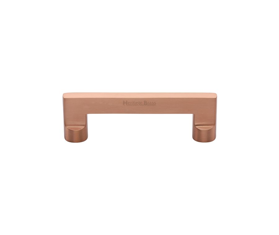 Heritage Brass Satin Rose Gold Apollo Cabinet Pull Handle 96mm
