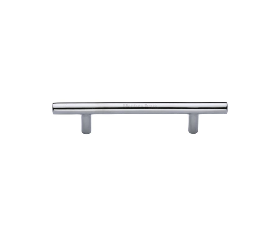 Heritage Brass Polished Chrome T-Bar Cabinet Pull Handle 101mm
