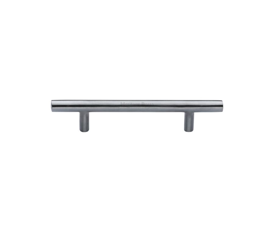 Heritage Brass Satin Chrome T-Bar Cabinet Pull Handle 101mm