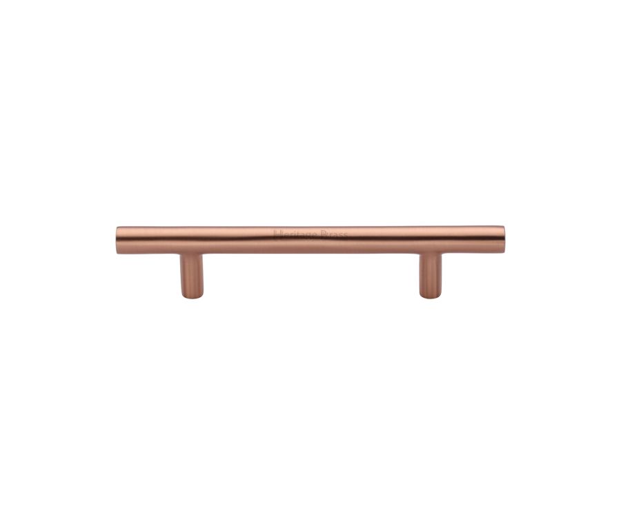 Heritage Brass Satin Rose Gold T-Bar Cabinet Pull Handle 101mm