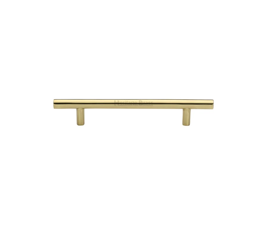 Heritage Brass Polished Brass T-Bar Cabinet Pull Handle 128mm