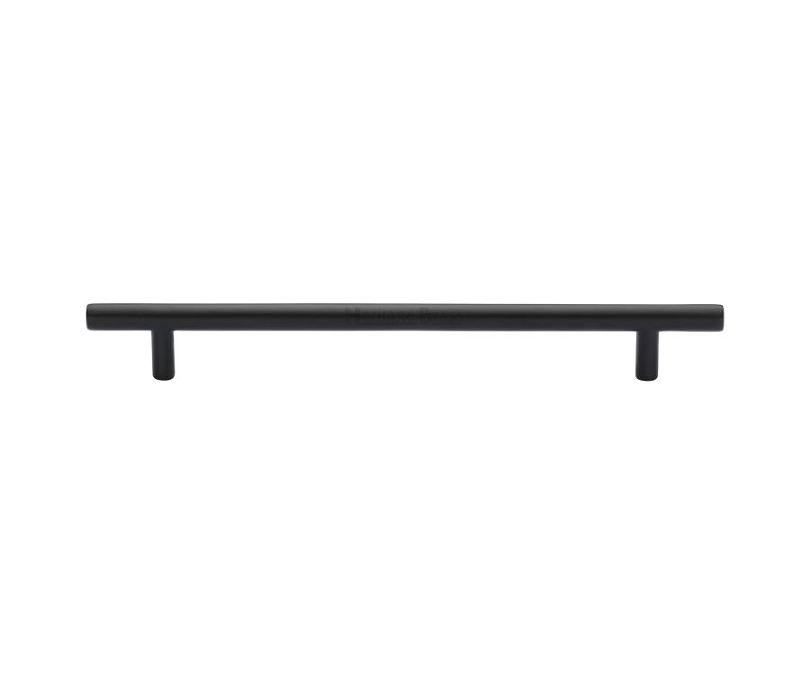 Heritage Brass Matt Black T-Bar Cabinet Pull Handle 203mm