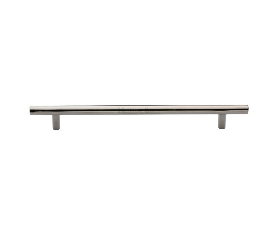 Heritage Brass Polished Nickel Finish T-Bar Cabinet Pull Handle 203mm