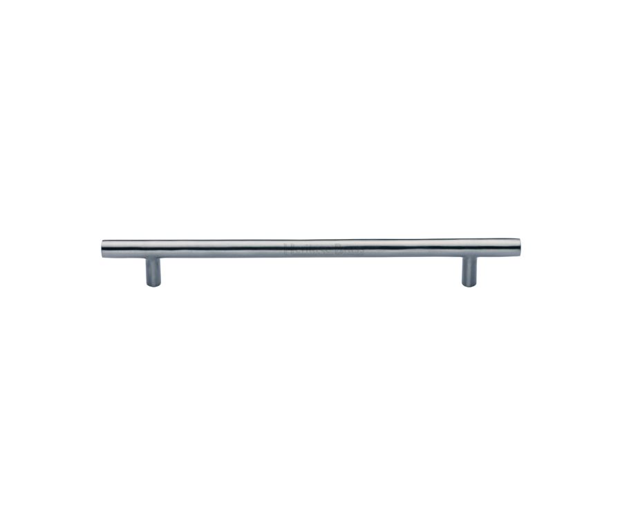 Heritage Brass Satin Chrome T-Bar Cabinet Pull Handle 203mm