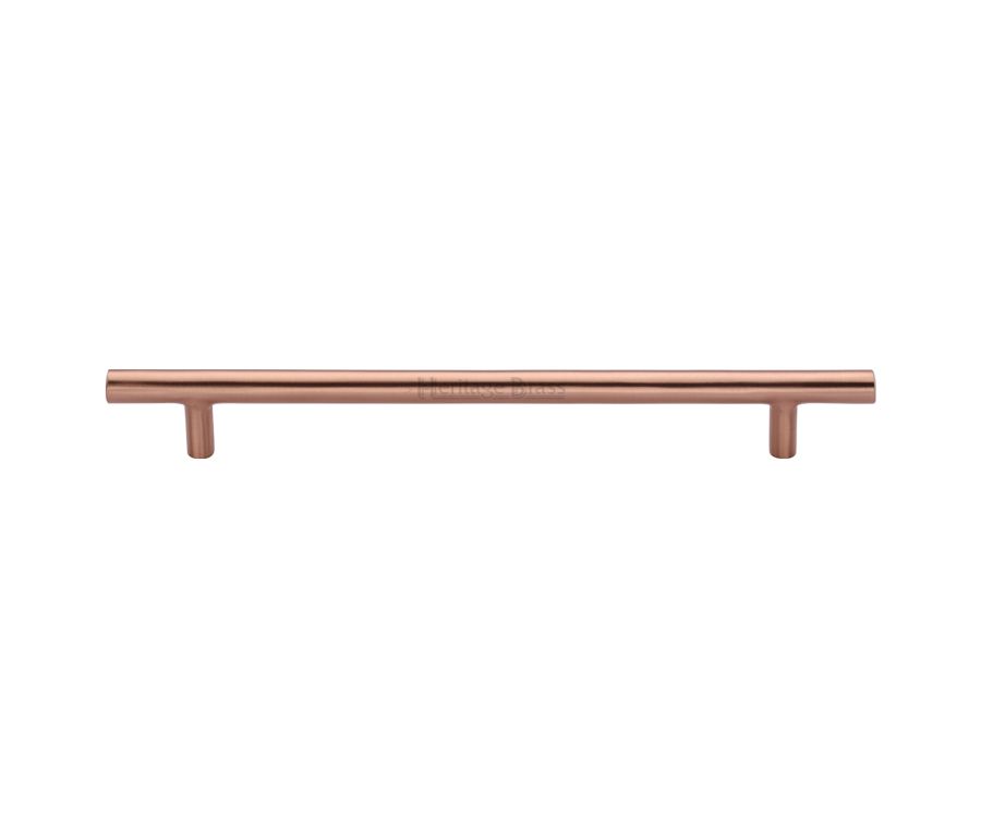 Heritage Brass Satin Rose Gold T-Bar Cabinet Pull Handle 203mm