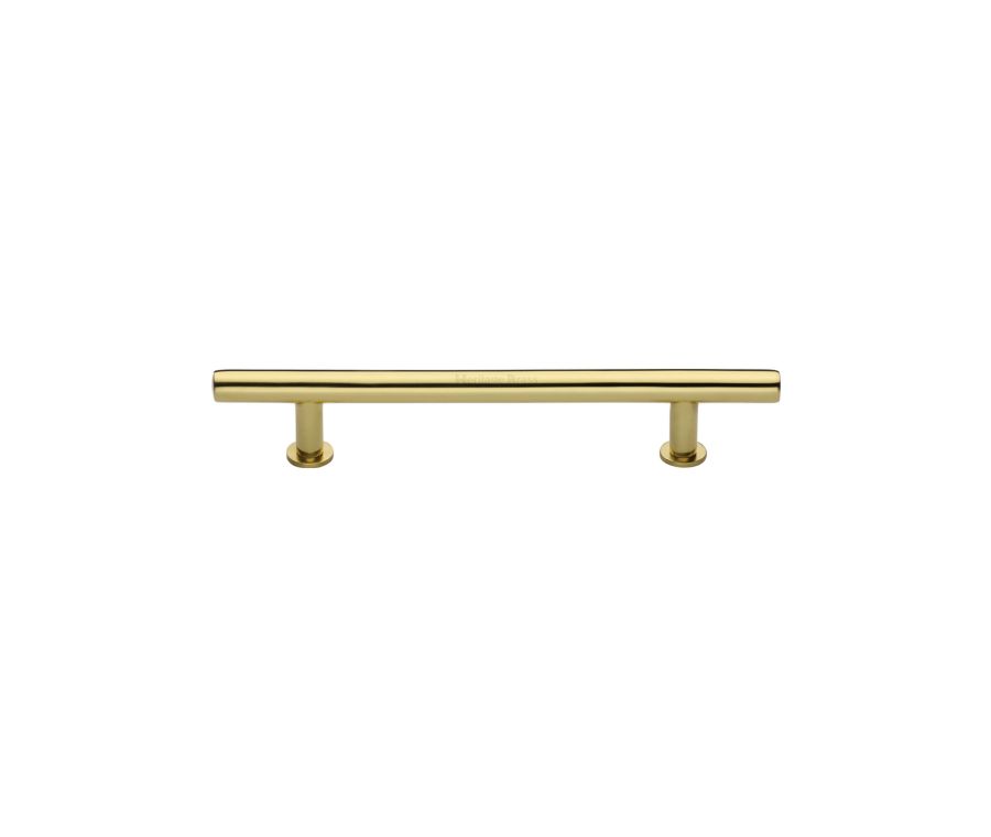 Heritage Brass Polished Brass T-Bar Cabinet Pull Handle with Rose 16mm