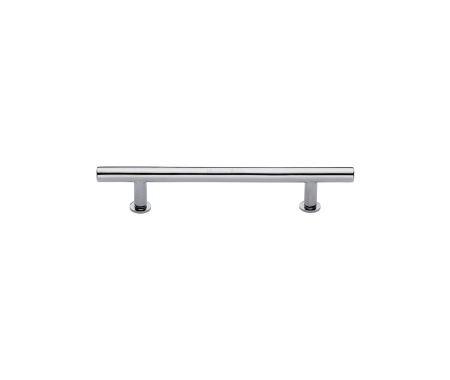 Heritage Brass Polished Chrome T-Bar Cabinet Pull Handle with Rose 16mm