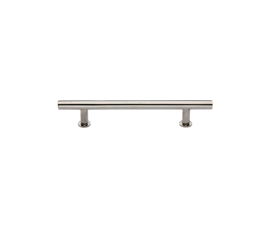 Heritage Brass Polished Nickel Finish T-Bar Cabinet Pull Handle with Rose 16mm