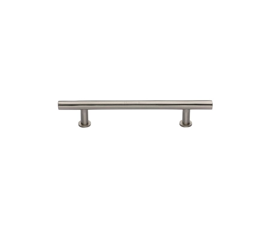 Heritage Brass Satin Nickel T-Bar Cabinet Pull Handle with Rose 16mm