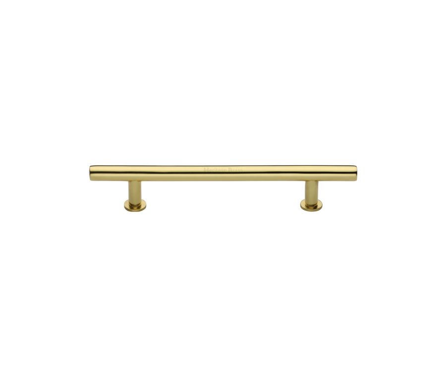 Heritage Brass Polished Brass T-Bar Cabinet Pull Handle with Rose 16mm