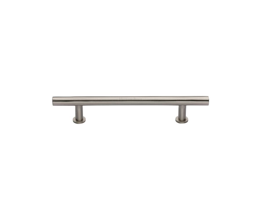 Heritage Brass Satin Nickel T-Bar Cabinet Pull Handle with Rose 16mm