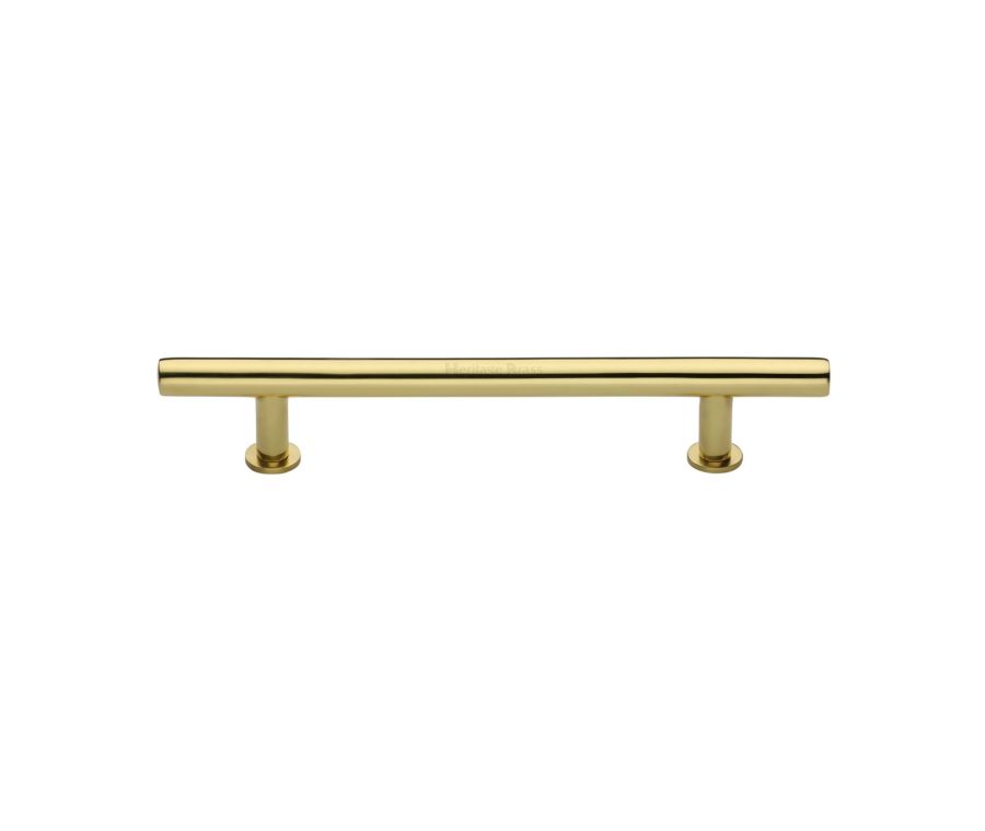 Heritage Brass Polished Brass T-Bar Cabinet Pull Handle with Rose 16mm