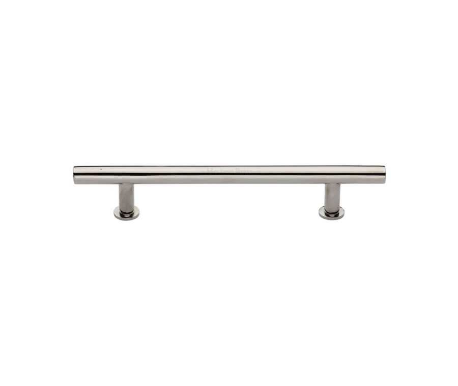Heritage Brass Polished Nickel Finish T-Bar Cabinet Pull Handle with Rose 16mm