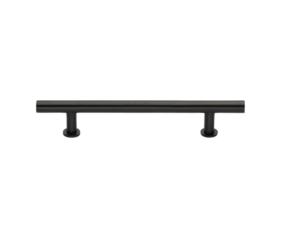 Heritage Brass Matt Bronze T-Bar Cabinet Pull Handle with Rose 16mm