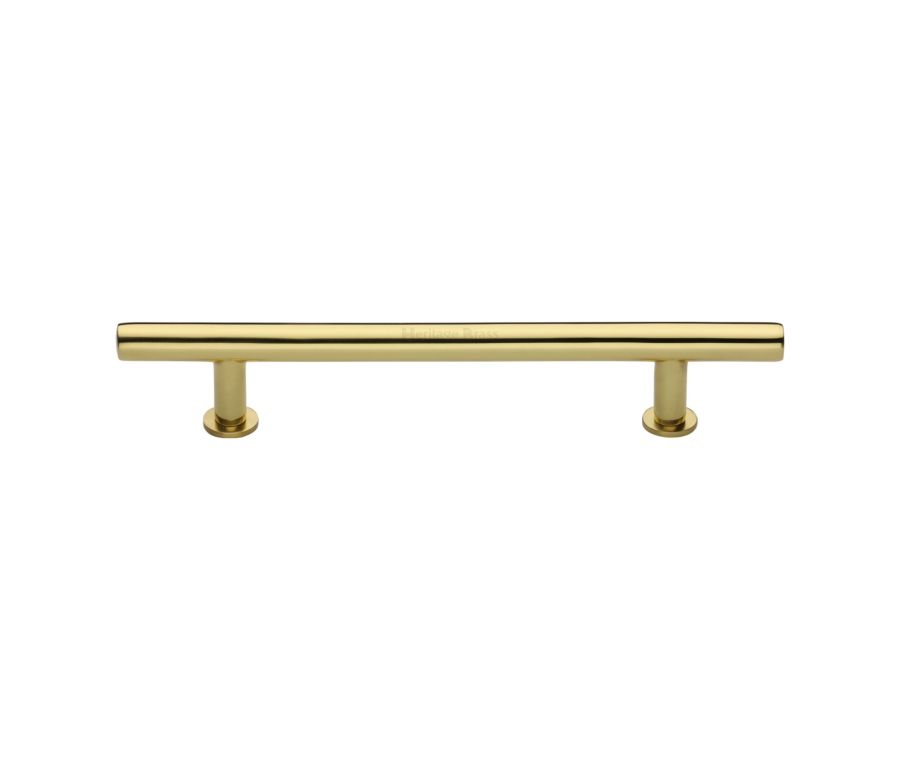 Heritage Brass Polished Brass T-Bar Cabinet Pull Handle with Rose 16mm
