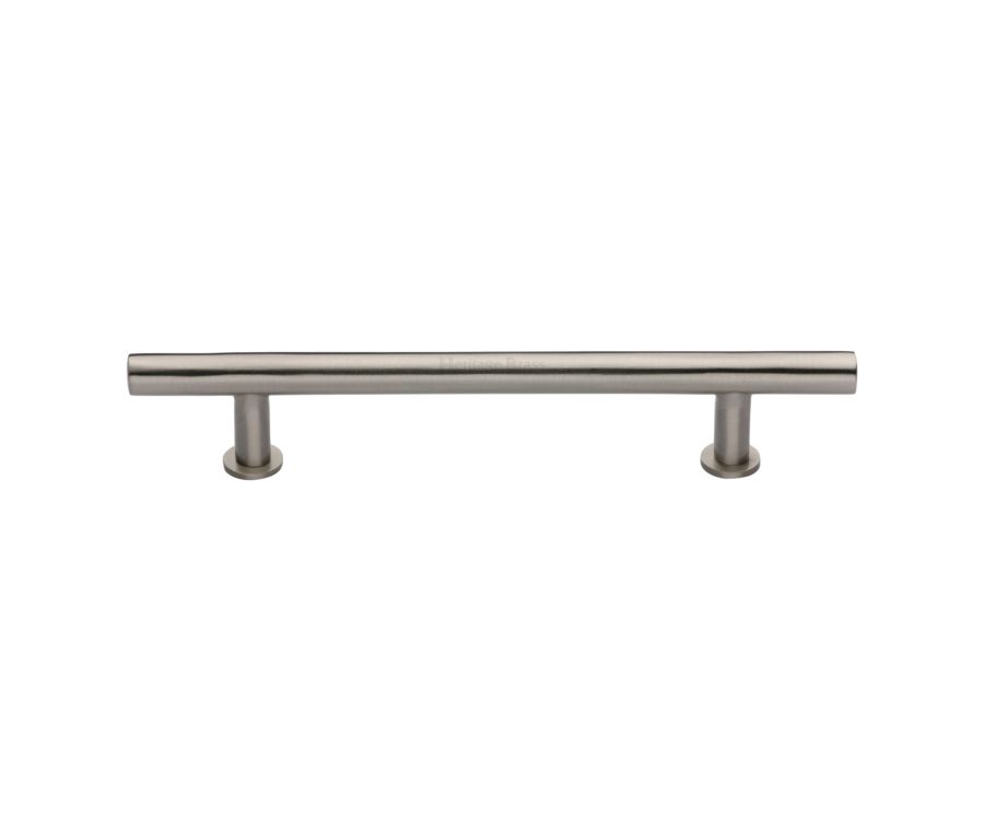 Heritage Brass Satin Nickel T-Bar Cabinet Pull Handle with Rose 16mm