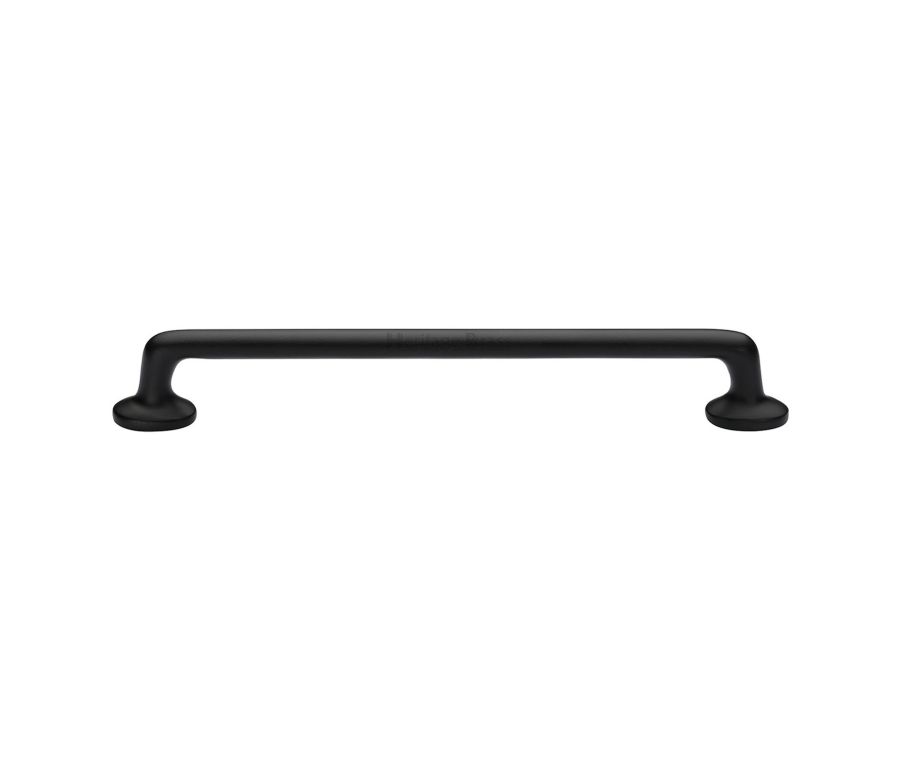 Heritage Brass Matt Black Traditional Cabinet Pull Handle 203mm