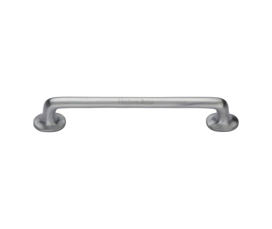 Heritage Brass Satin Chrome Traditional Cabinet Pull Handle 203mm