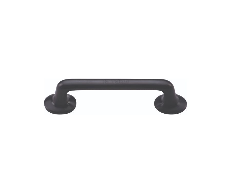 Heritage Brass Matt Black Traditional Cabinet Pull Handle 96mm