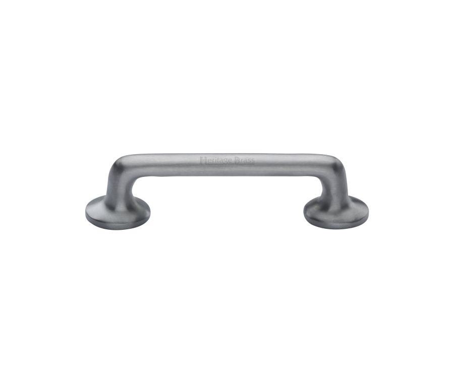 Heritage Brass Satin Chrome Traditional Cabinet Pull Handle 96mm