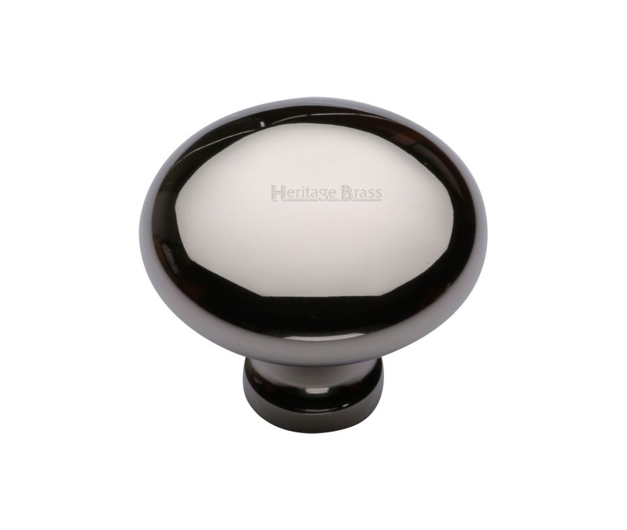 Heritage Brass Polished Nickel Finish Victorian Round Cabinet Knob 38mm