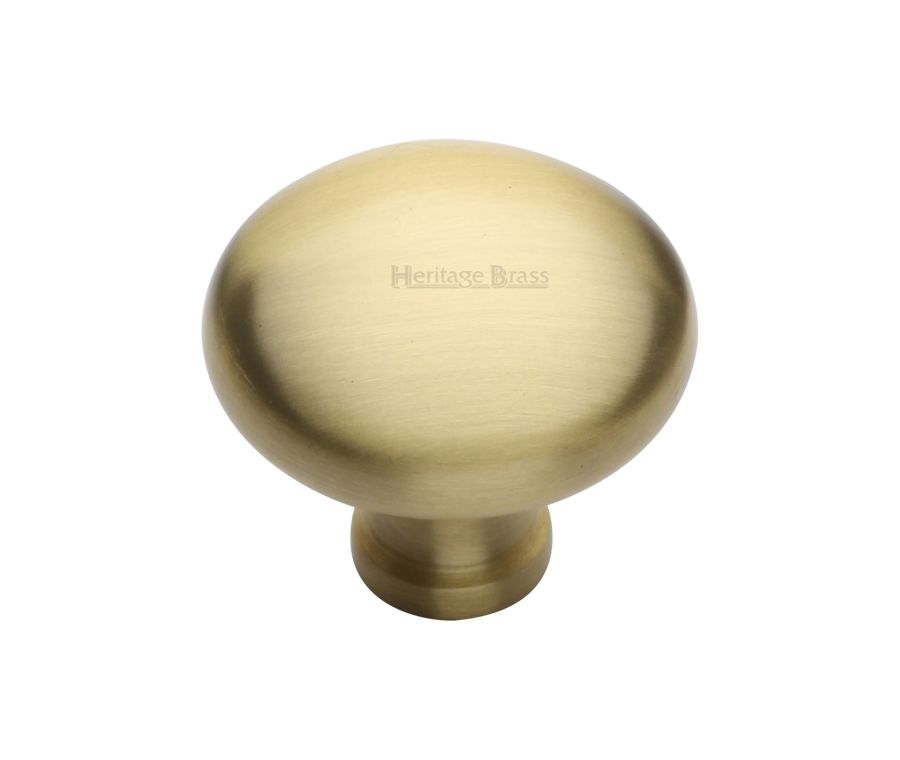Heritage Brass Satin Brass Victorian Round Cabinet Knob 38mm