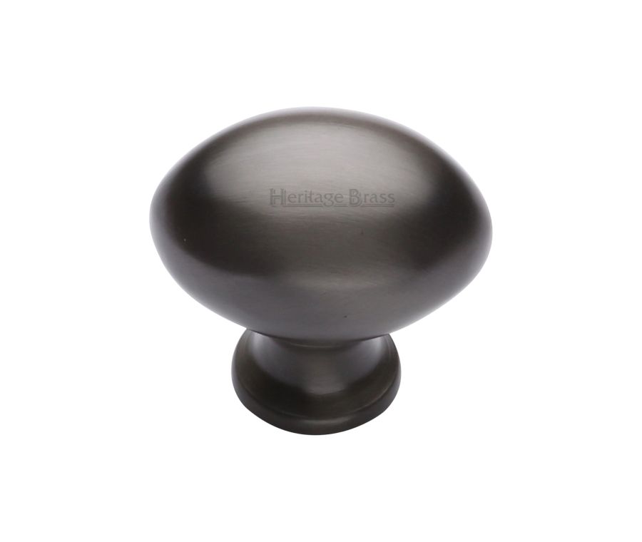 Heritage Brass Matt Bronze Victorian Oval Cabinet Knob 32mm