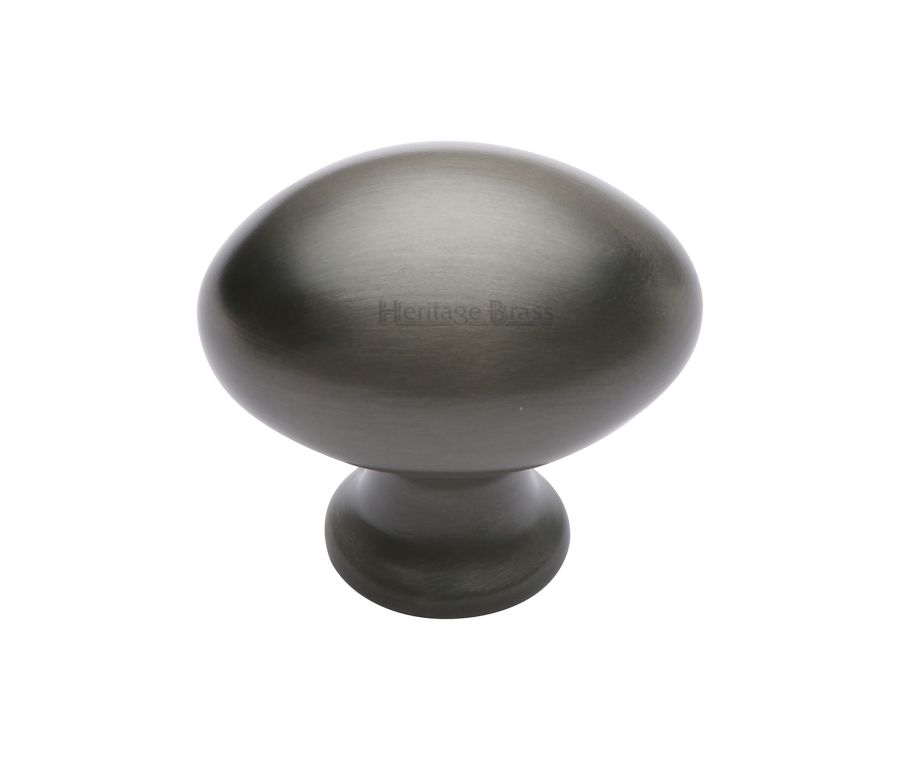 Heritage Brass Matt Bronze Victorian Oval Cabinet Knob 38mm
