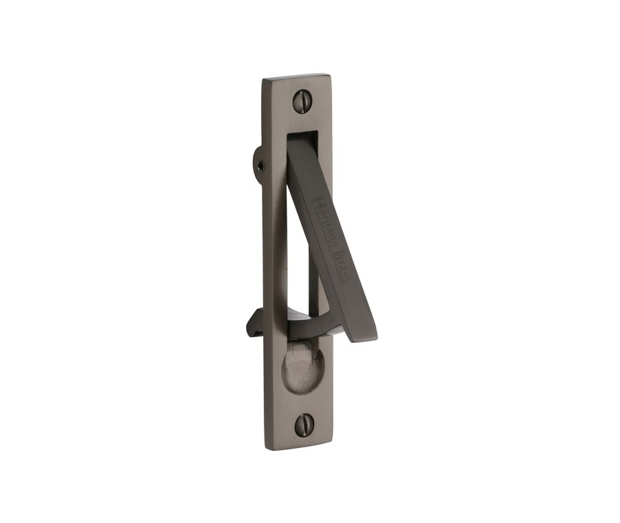 Matt Bronze Heritage Brass Pocket Door Edge Pull 99mm
