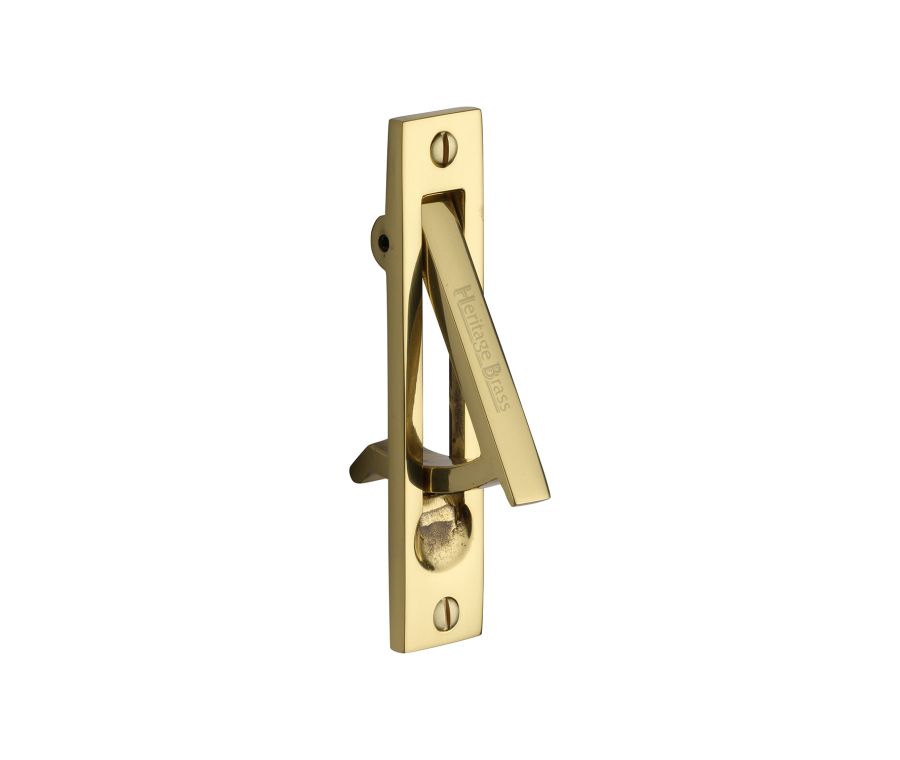 Polished Brass Heritage Brass Pocket Door Edge Pull 99mm