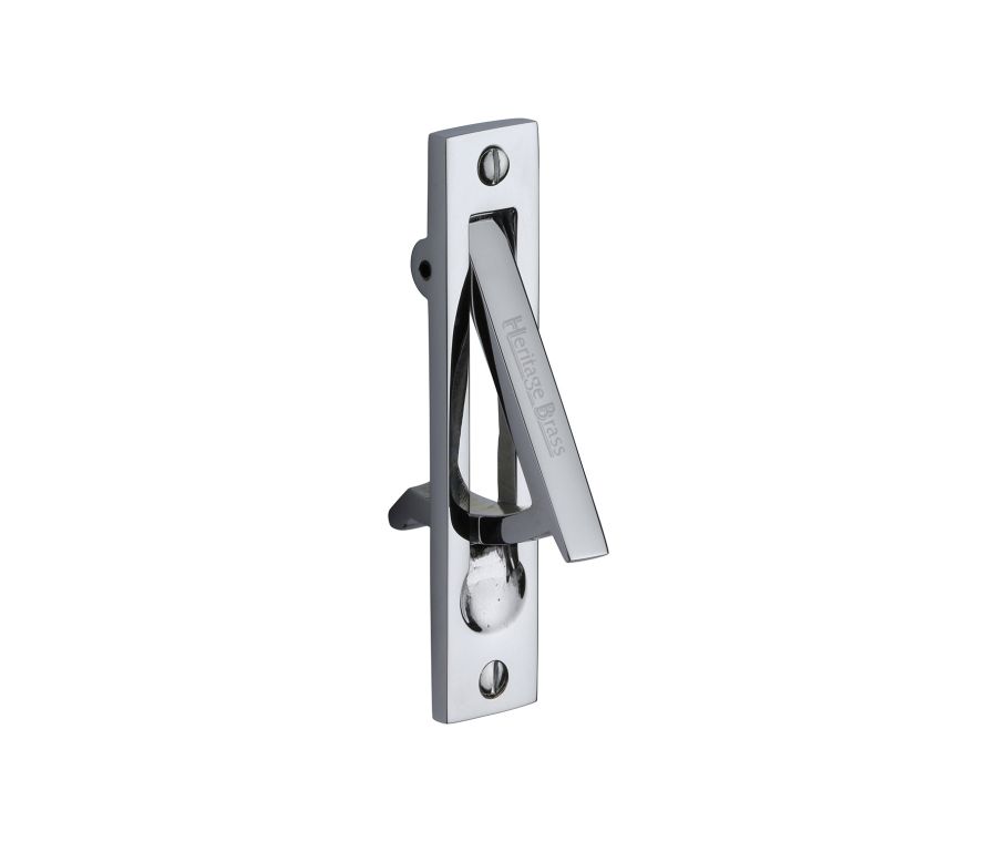 Polished Chrome Heritage Brass Pocket Door Edge Pull 99mm