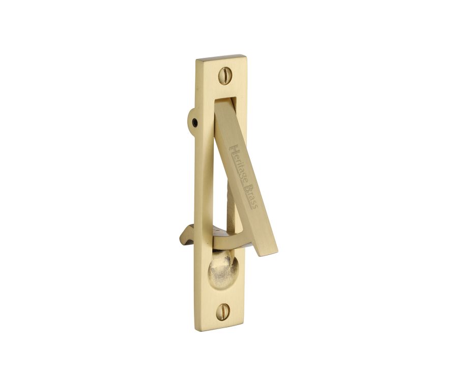 Satin Brass Heritage Brass Pocket Door Edge Pull 99mm