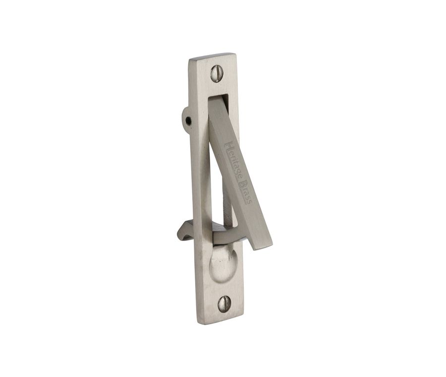 Satin Nickel Heritage Brass Pocket Door Edge Pull 99mm