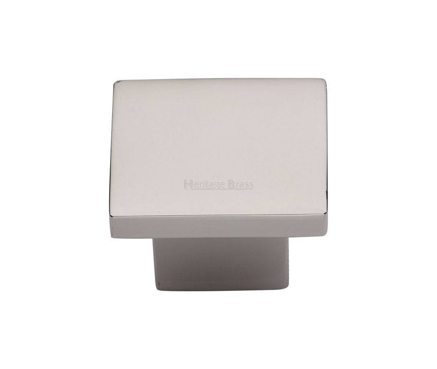 Heritage Brass Polished Nickel Finish Classic Square Cabinet Knob 32mm