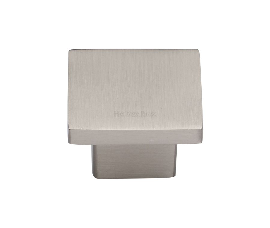 Heritage Brass Satin Nickel Classic Square Cabinet Knob 32mm