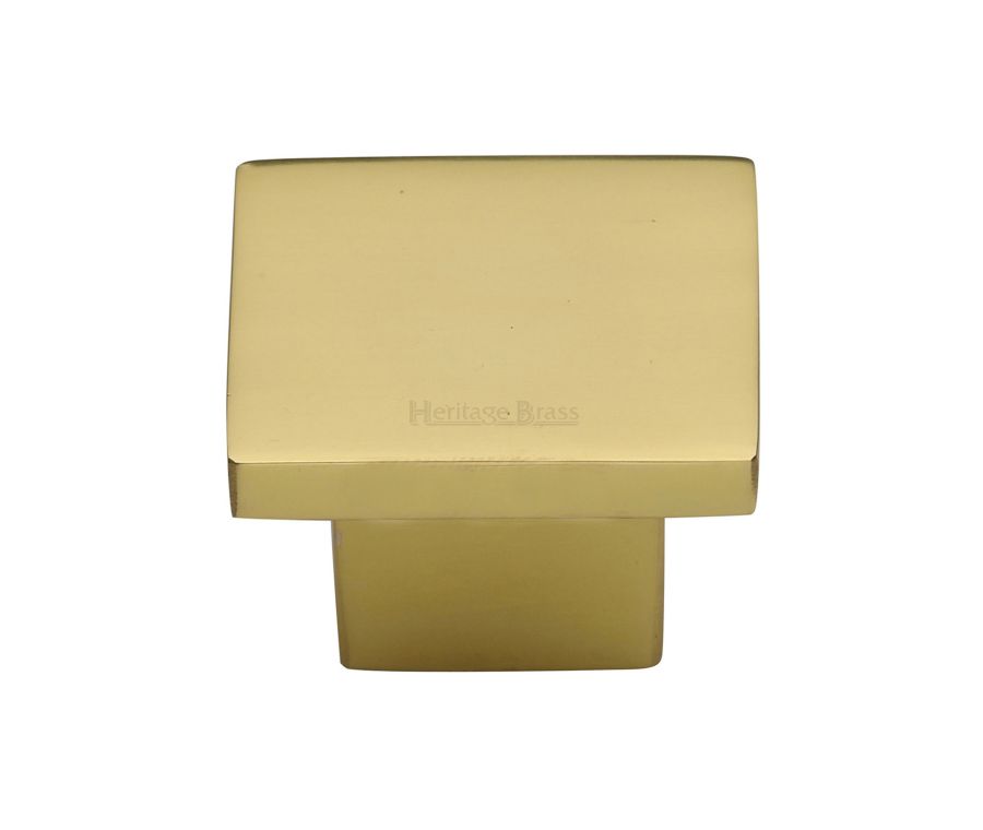 Heritage Brass Polished Brass Classic Square Cabinet Knob 40mm