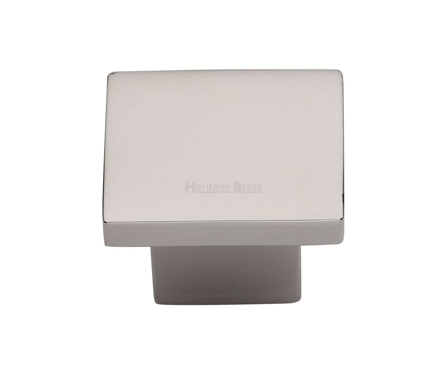 Heritage Brass Polished Nickel Finish Classic Square Cabinet Knob 40mm